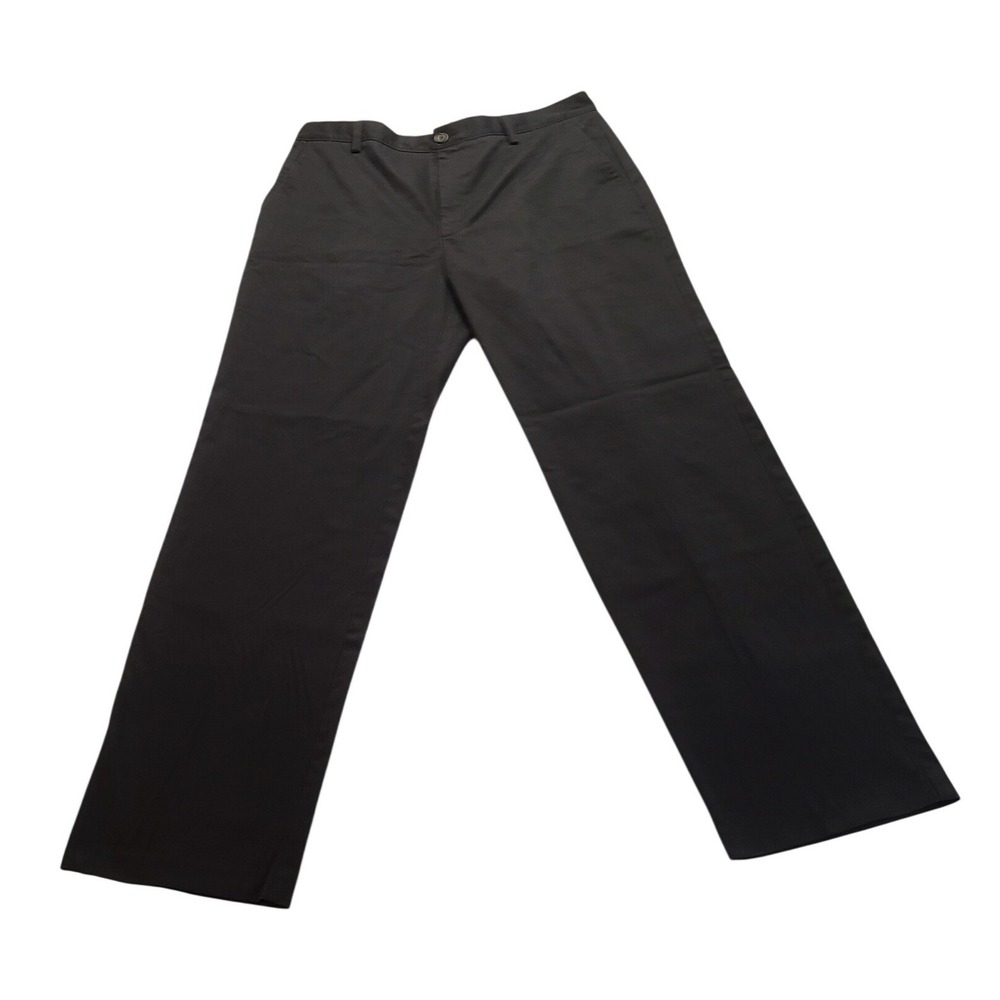 Dockers Easy Khaki D3 Classic Fit Black Pants Men's 36x34 Flat Front Trousers